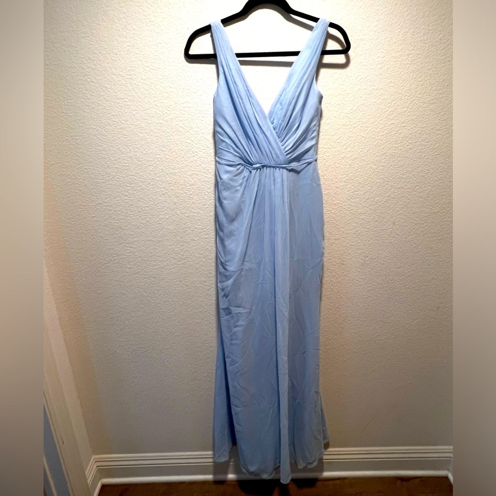 David’s Bridal Light Blue Bridesmaid Dress